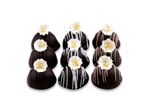 Chocolate Dome With Flowers - World of Chantilly