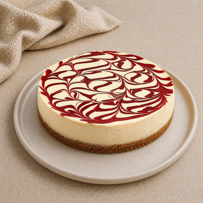 Cholov Yisroel 10" Dairy Raspberry Swirl Cheesecake